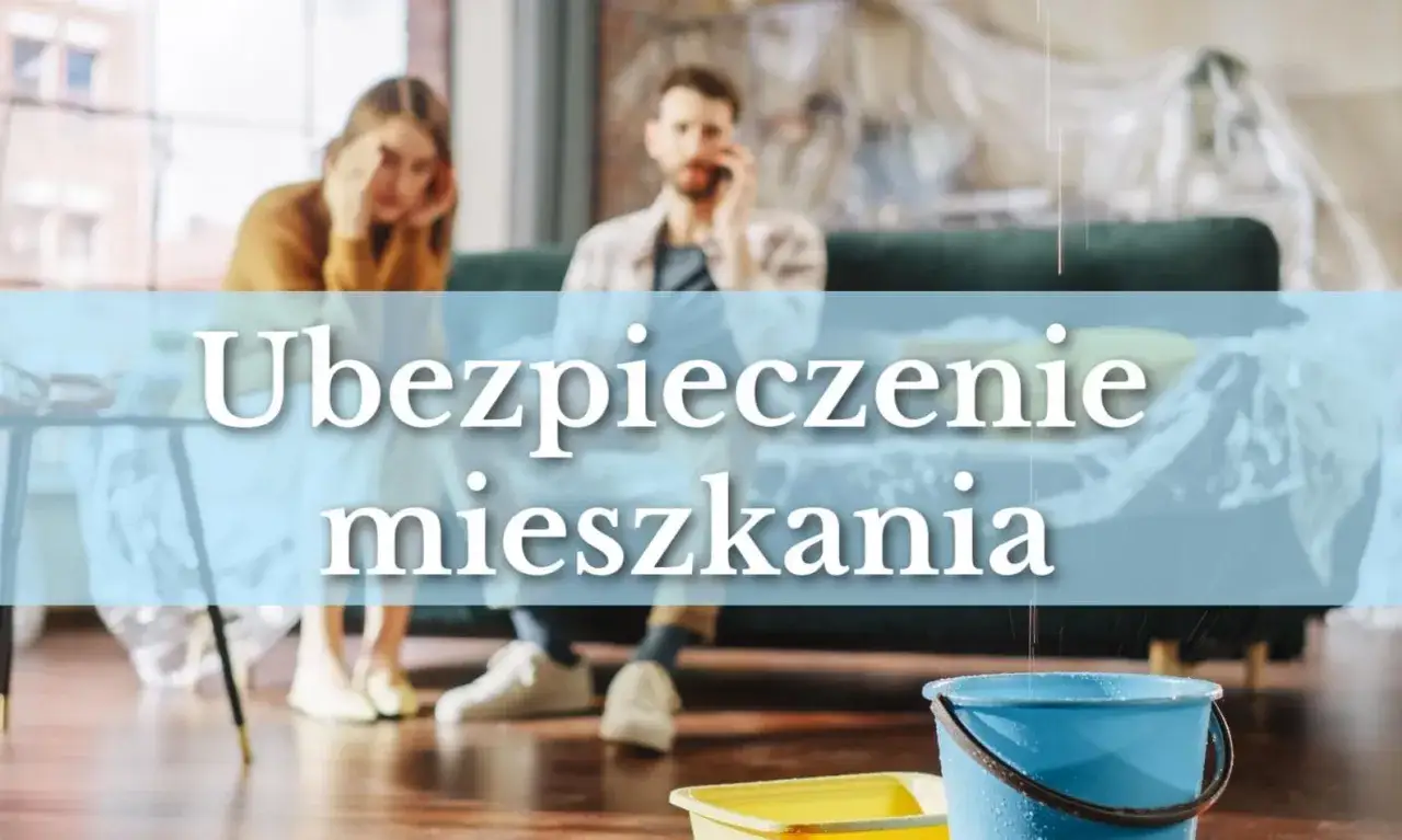 Zastanawiasz się, ile kosztuje ubezpieczenie mieszkania w bloku? Para martwi się o zalanie, a na podłodze stoją wiadra.