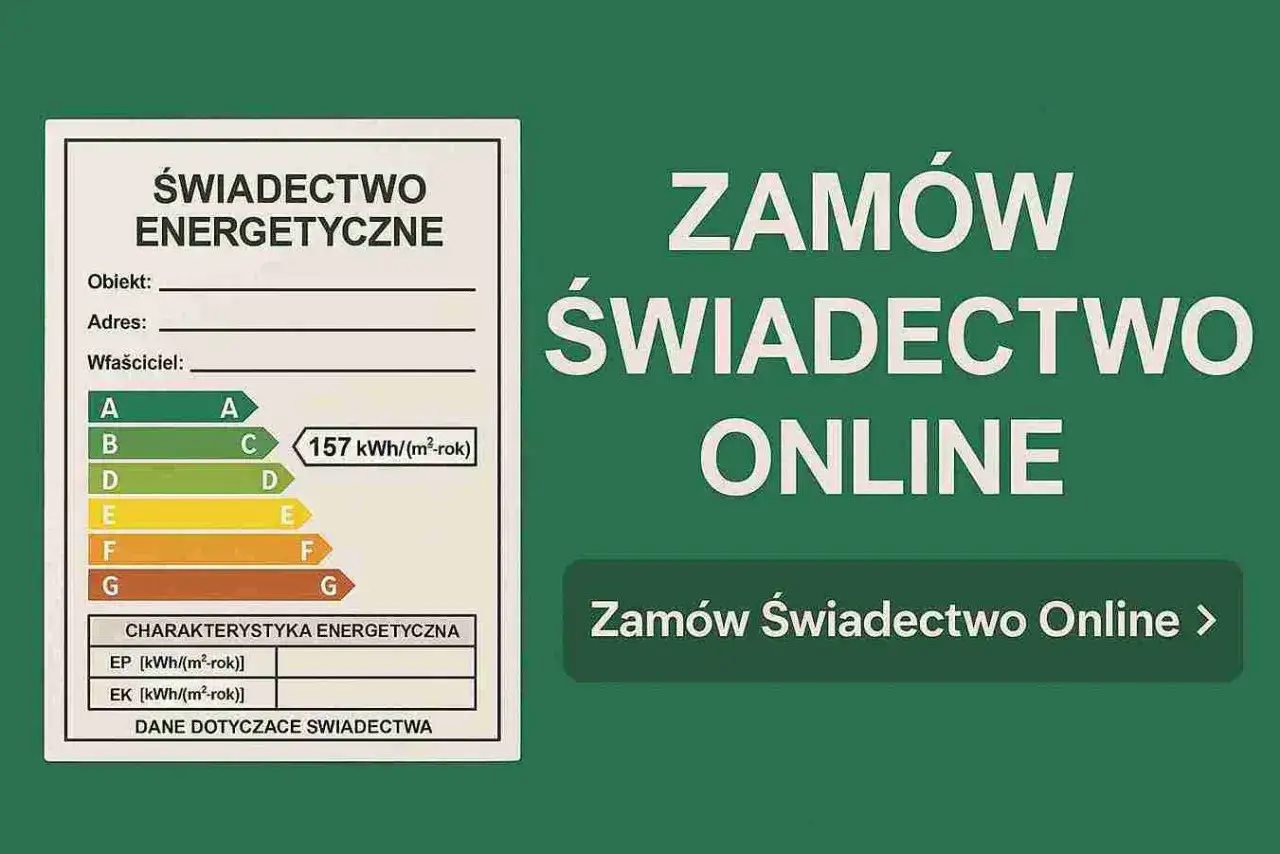 Świadectwo energetyczne to dokument określający klasę energetyczną budynku. Zamów je online!